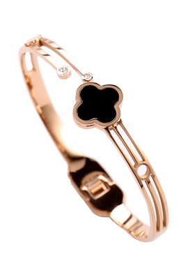 钛钢女士经典锆石夸张风气质手镯