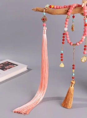 新中式古风红色串珠项链