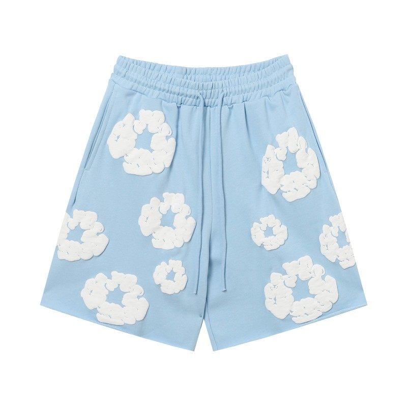 FOG高街DENIM TEARS木棉花美式经典款发泡印花运动短裤休闲运动裤,淘宝优惠券,粉丝福利购,淘宝优惠卷