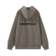 FOG double thread ESSENTIALS cardigan hooded sweatshirt
