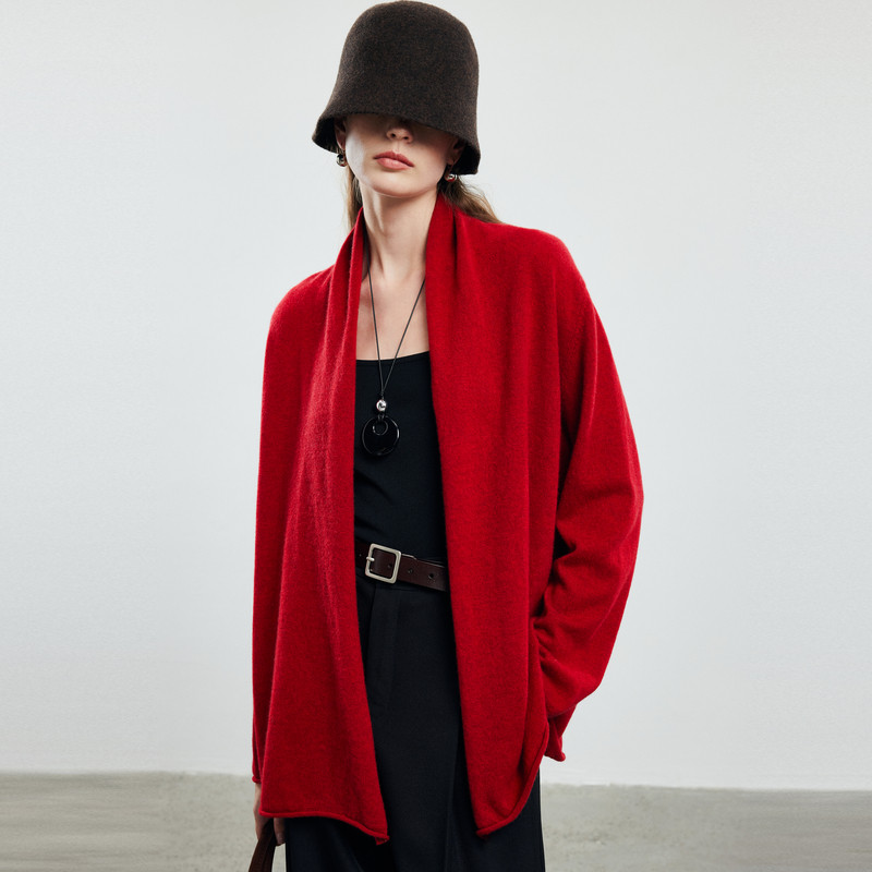 帕罗厚重330克!无扣卷边25秋冬新款针织纯山羊绒女士开衫毛衣,淘宝优惠券,粉丝福利购,淘宝优惠卷