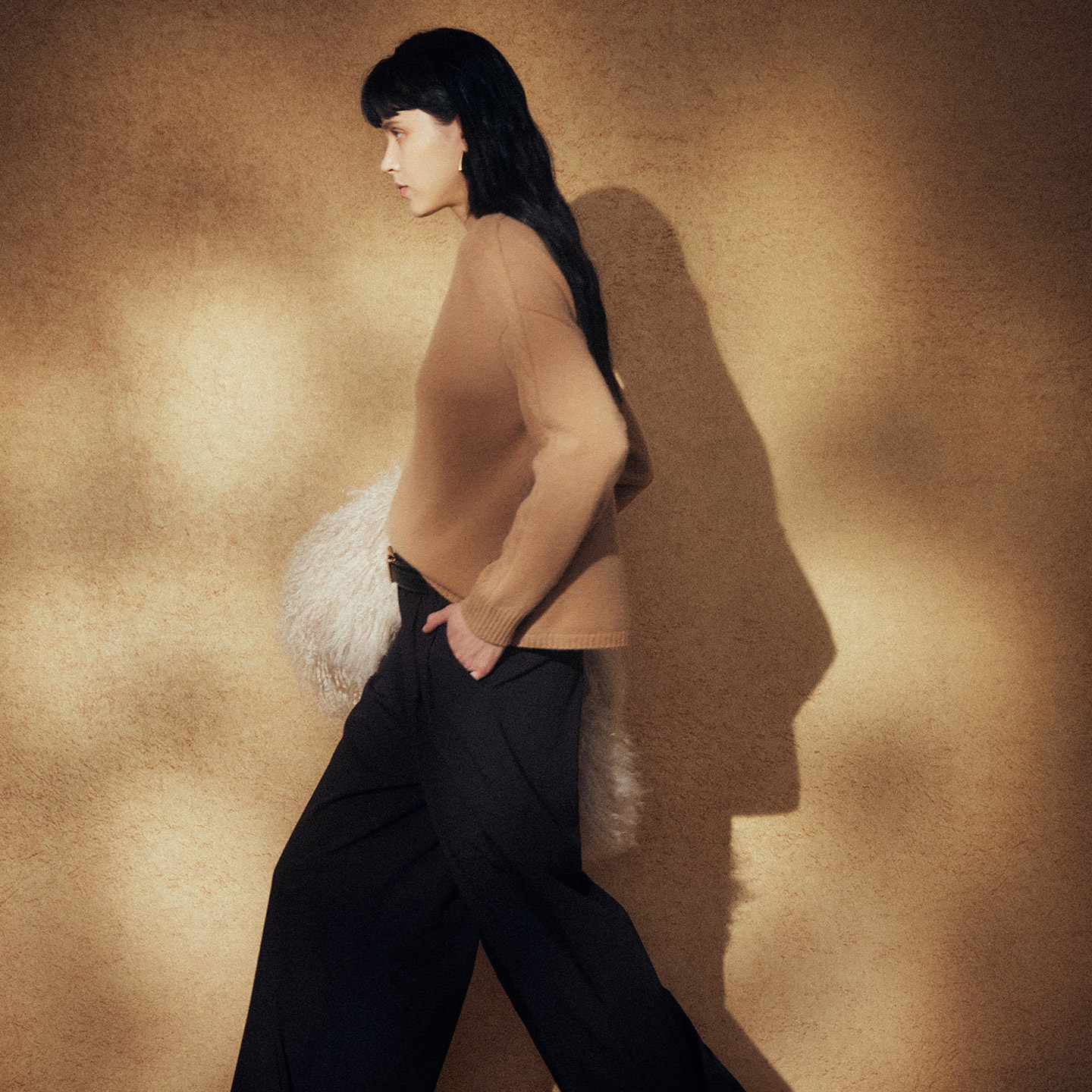 PALUOPO/帕罗商场同款 秋冬圆领新款纯山羊绒衫女立体绞花毛衣,淘宝优惠券,粉丝福利购,淘宝优惠卷