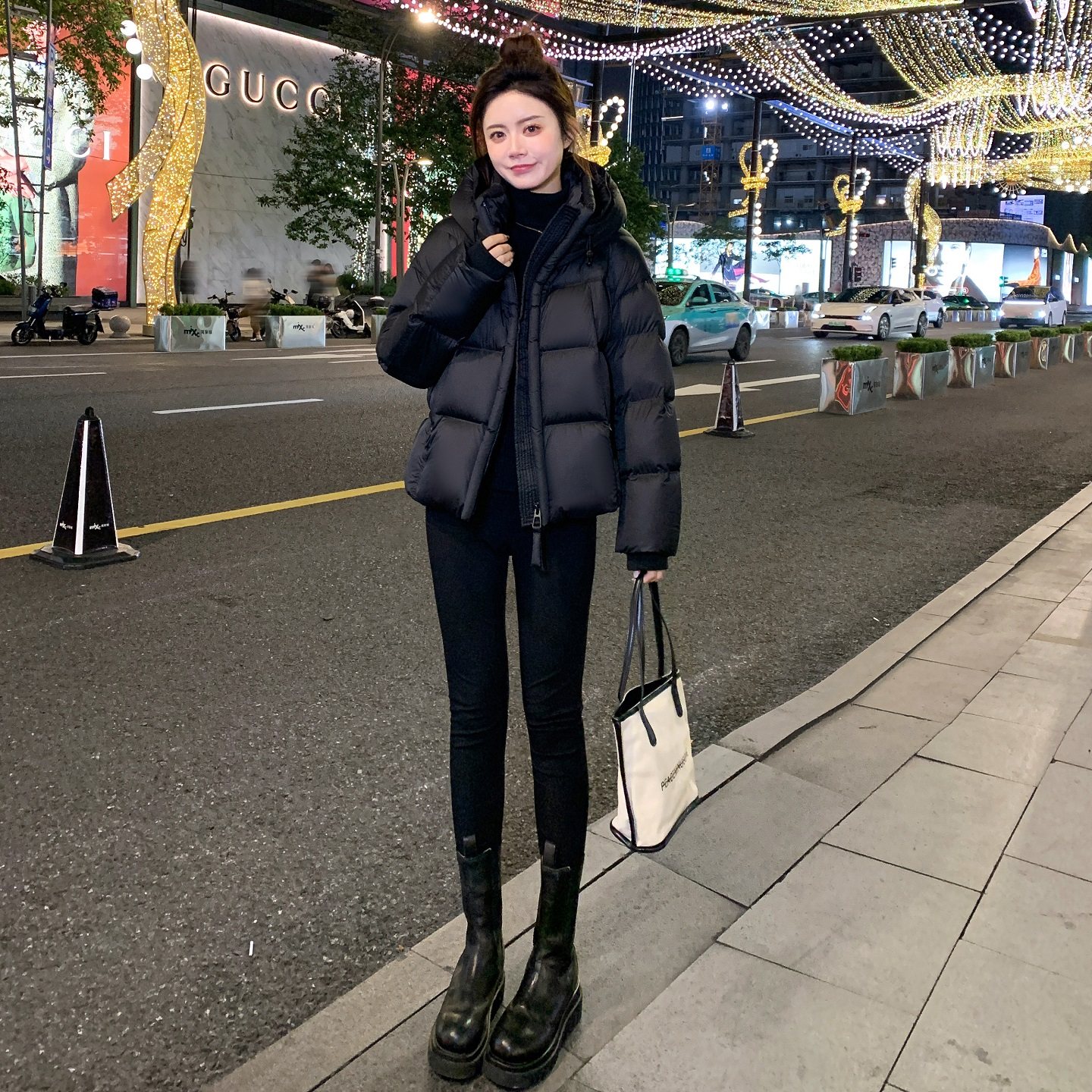 小个子黑色短款羽绒服女2025冬季新款女士宽松白鸭绒加厚保暖外套,淘宝优惠券,粉丝福利购,淘宝优惠卷