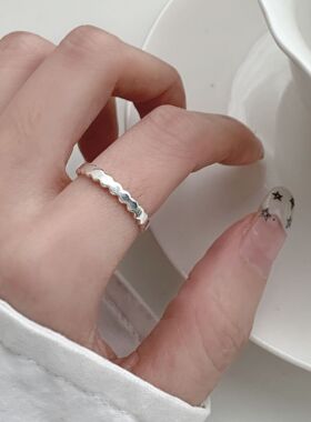 简约气质小星星戒指女百搭时尚叠戴甜酷优雅开口指环ins风食指戒