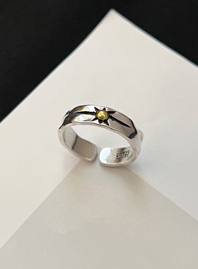 饰尚e族八芒星戒指女小众设计精致个性时尚开口戒子食指指环