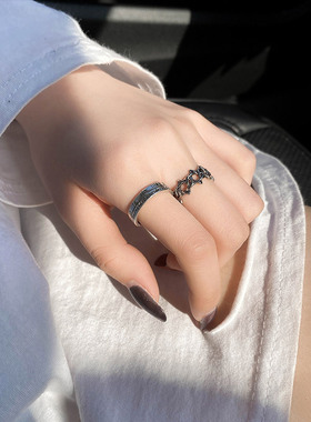 罗马数字复古开口嘻哈蹦迪风戒指