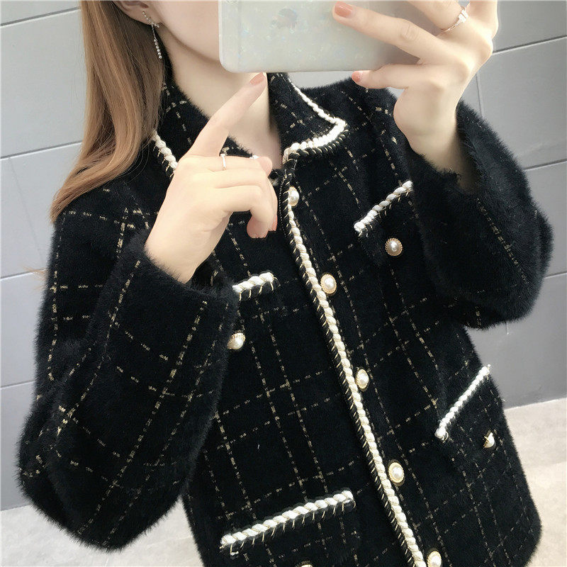 秋装水貂绒韩版宽松2020秋冬上衣 邻家思语短外套