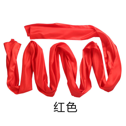 秧歌红绸带舞蹈绸子大红色绸布彩带飘带剪裁红布腰鼓腰带跳舞彩带 - 图3