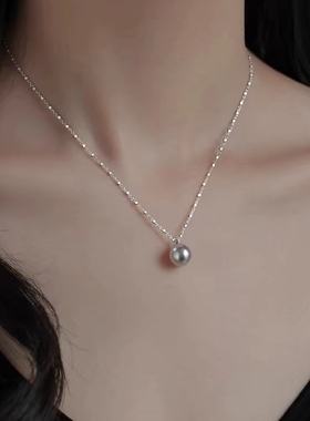 925纯银珍珠项链女款2024新款爆款锁骨链高级感轻奢颈链