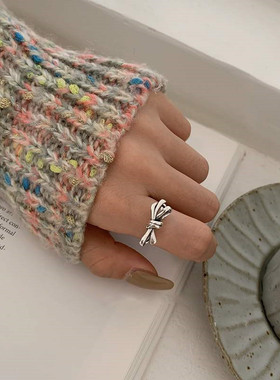 韩国东大门打结女泰银复古戒指