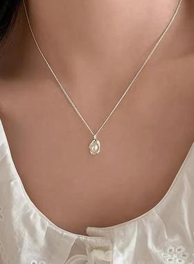 女925银珍珠项链爆款新款