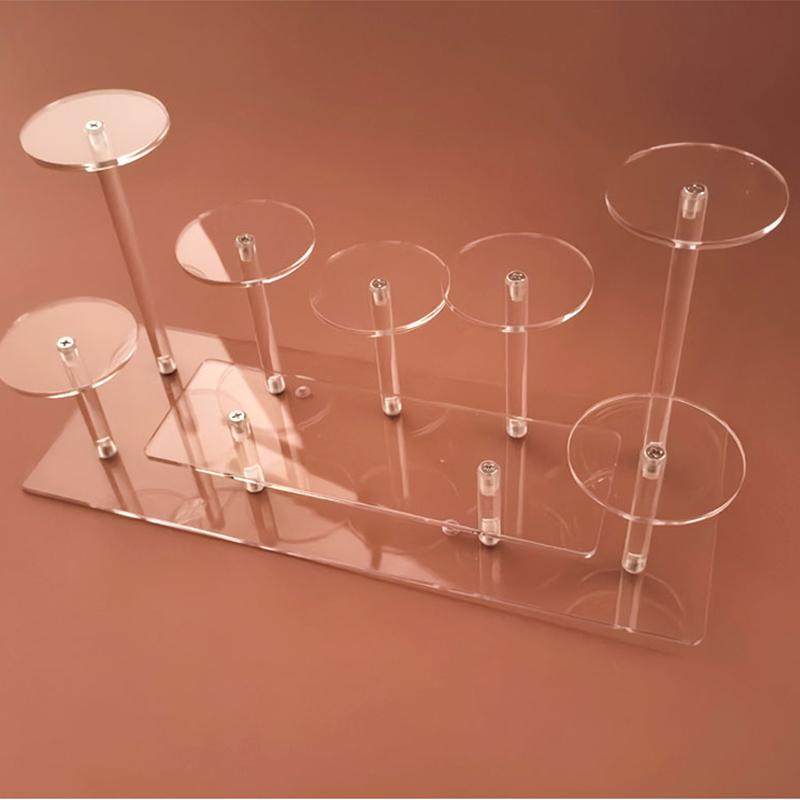 哪吒盲盒收纳展示架透明亚克力阶梯式圆形置物架底座泡泡玛特展架 - 图2