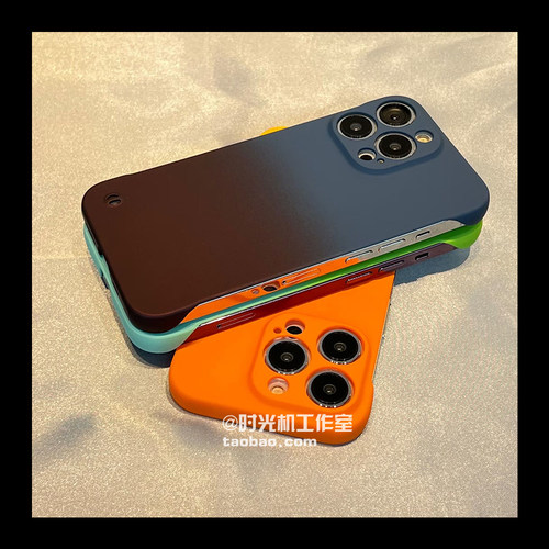 渐变橙黄撞色magic7魔术6无边框适用荣耀100/90手机壳80散热薄70pro+半包30硬壳p40华为nova11/12女mate60/50 - 图0