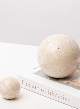 现代中式创意黄洞石小凳子摆件软装样板房正方几何拱形家居