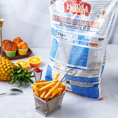 路多萨裹粉薯条香脆粗细带皮冷冻油炸西餐厅速食油炸外卖小吃包邮 - 图1