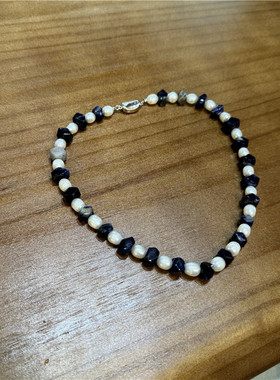 青金石首饰高贵项链女轻奢高级感