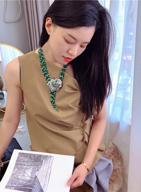 纳米石珍珠多层项链女高贵时尚