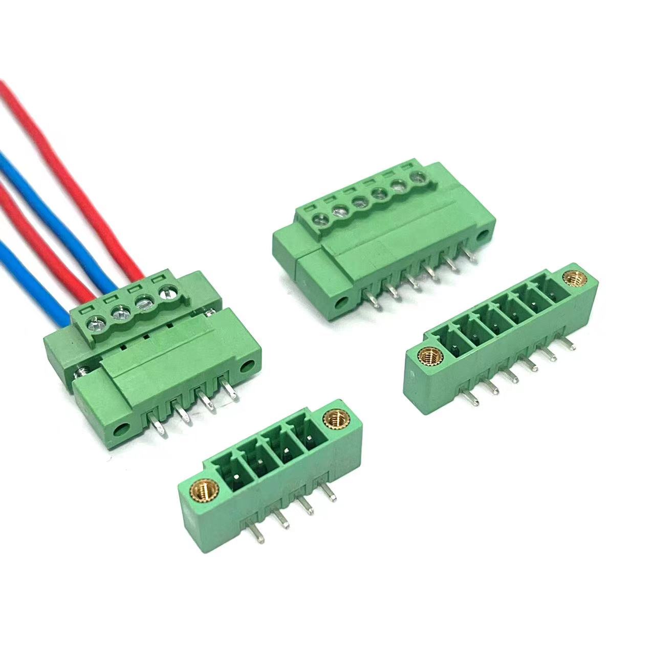 插拔式接线端子15EDGKM-3.5带耳朵法兰固定螺丝2EDG连接器焊PCB - 图3