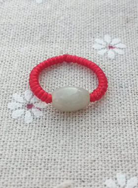 转运珠戒指翡翠路路通手工编织