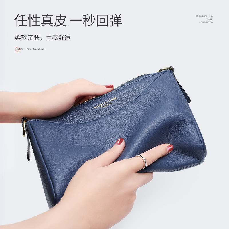 女2023新款真皮简约大容量斜挎包 七黛女士包袋