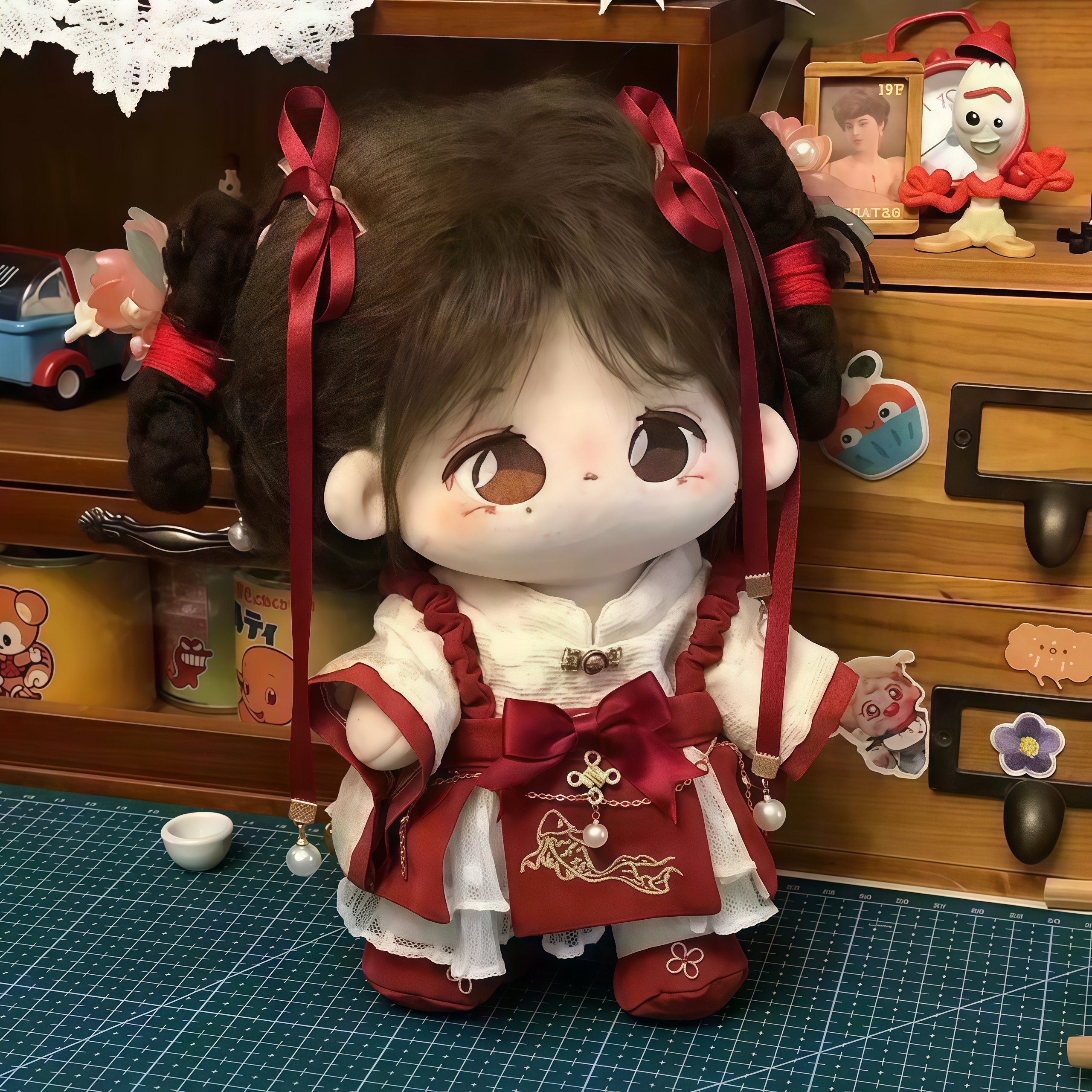 新款20cm娃衣鱼隐花溪古风套装棉花娃娃衣服套装玩偶公仔换装服,淘宝优惠券,粉丝福利购,淘宝优惠卷