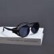 Sunshade round retro male and female punk sunglasses