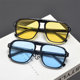 Visor Square Retro Men's and Women's Rice Nail Sunglasses