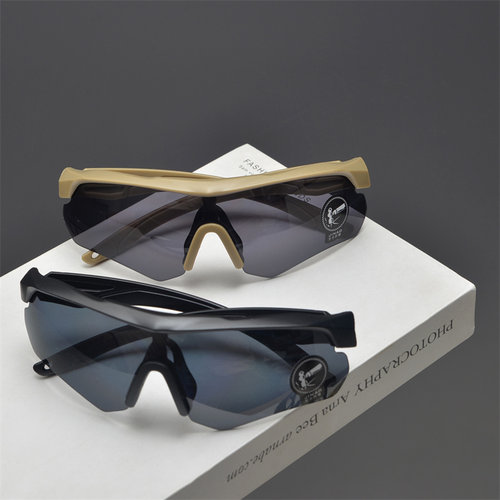 千禧风未来科技感防风尘骑行眼镜男女户外射击战术太阳镜炫彩墨镜 - 图0