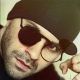 Punk double-layer flip metal trendy round face sunglasses