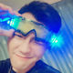 LED luminous glasses super cool ins Japanese trendy street photography sunglasses technology sense bar dance props