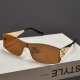 European and American retro metal punk one-piece large frame sunglasses