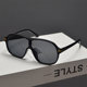 Anti-UV square retro men's and women's one-piece sunglasses
