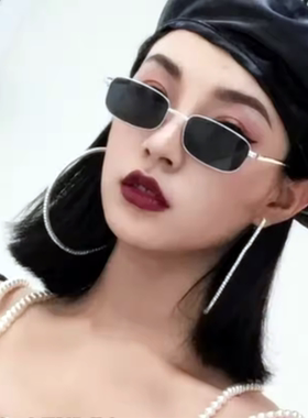 欧美复古长方形朋克风太阳眼镜潮