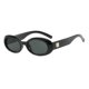 Forward Peak Oval Retro Men and Women Hip Hop Sunglasses