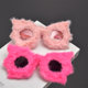 Warm sunshade round simple women's plush sunglasses