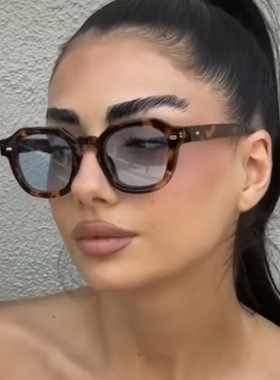 欧美复古不规则多边形太阳眼镜潮