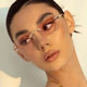 UV proof rectangular retro frameless sunglasses for men and women