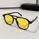 European and American retro square double bridge rice nail sunglasses trendy