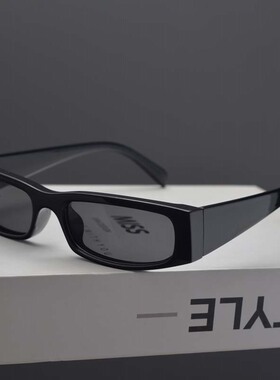 欧美复古长方形粗框朋克风太阳镜