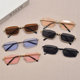 Visor rectangular retro men's and women's punk style sunglasses