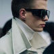 Summer beach vacation trend fashion large square frame glasses for men and women trendy personality retro sunglasses square one-piece sunglasses