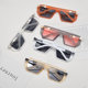 Anti-UV rectangular punk men's and women's patchwork sunglasses