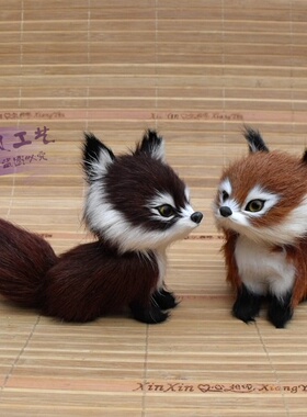 小狐狸摆件山羊皮毛工艺品