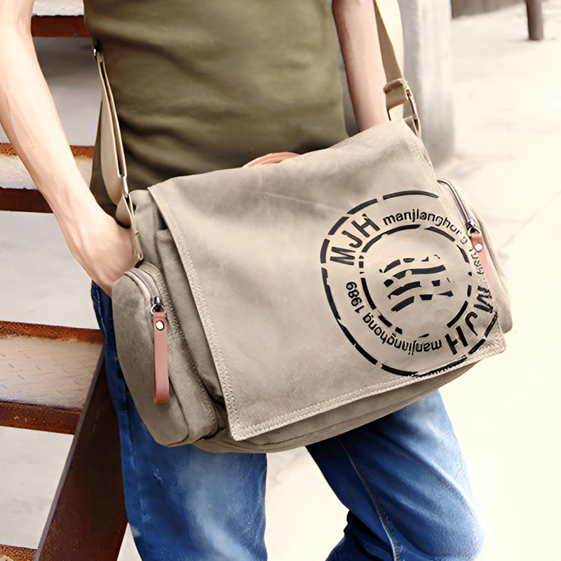 男士包包帆布包手提单肩包男休闲男包通勤男款斜挎包男式帆布背包