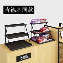 Supermarket Counter Betel Nut Snacks Display Rack Gum Shelving Gum Shelf Collection Silver Desk Small Shelving Bar Desk Top