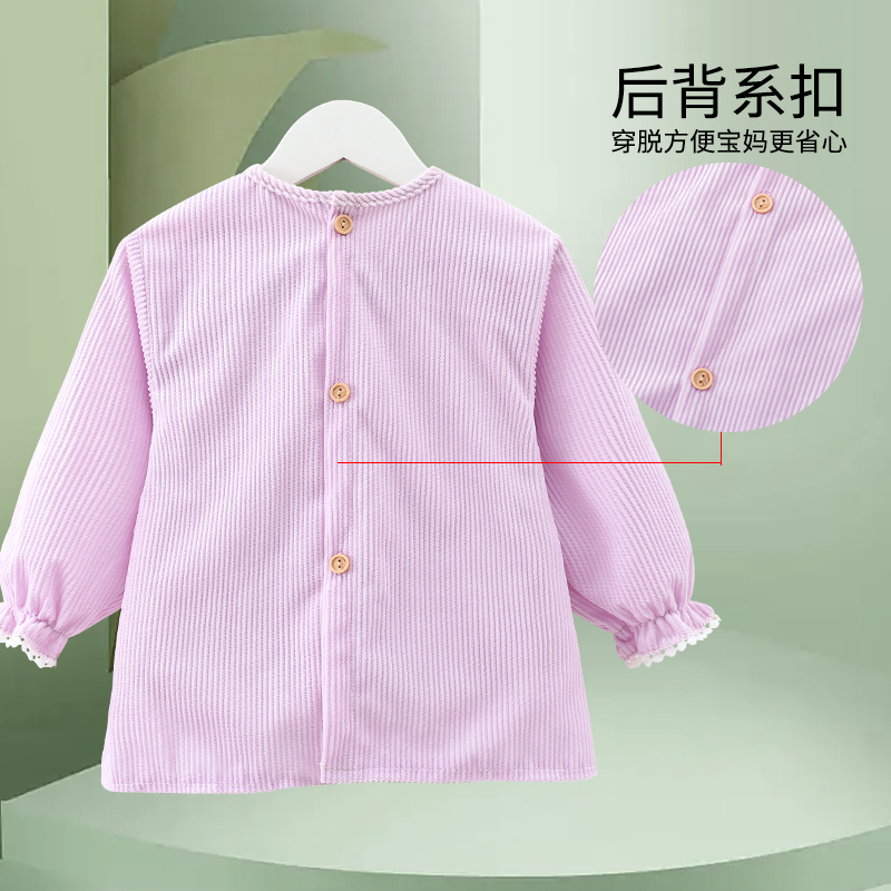Smock, autumn and winter female princess dress for eating, waterproof and dirt-proof