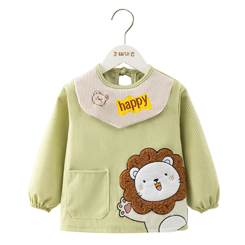 宝宝罩衣秋冬季儿童吃饭围兜防水防脏饭兜婴儿辅食护衣灯芯绒加厚,淘宝优惠券,粉丝福利购,淘宝优惠卷