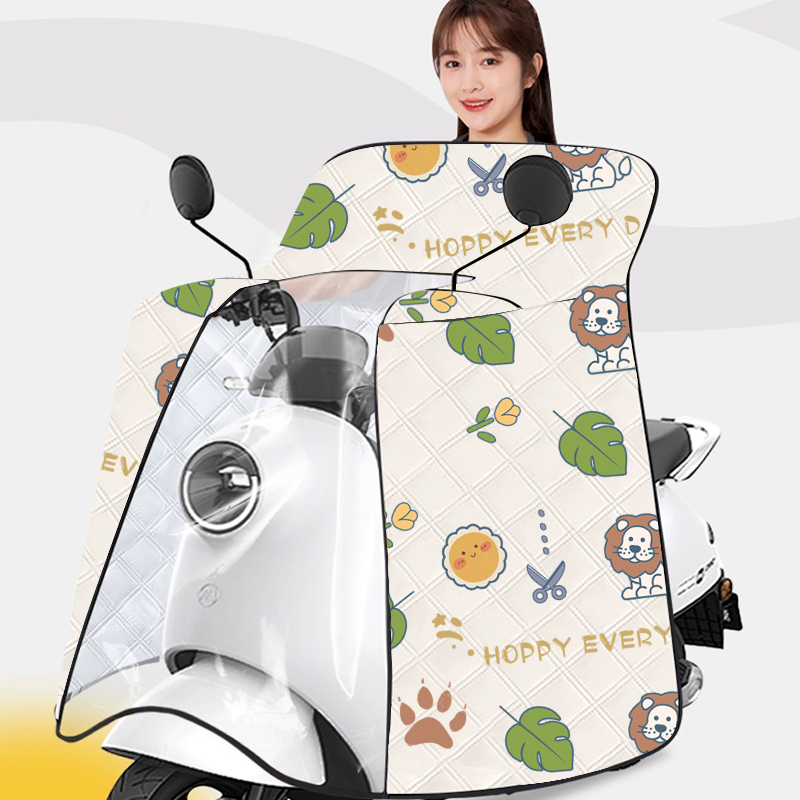 斗篷式电动车挡风被夏季款全包防水遮阳电瓶摩托车加大加宽防晒罩
