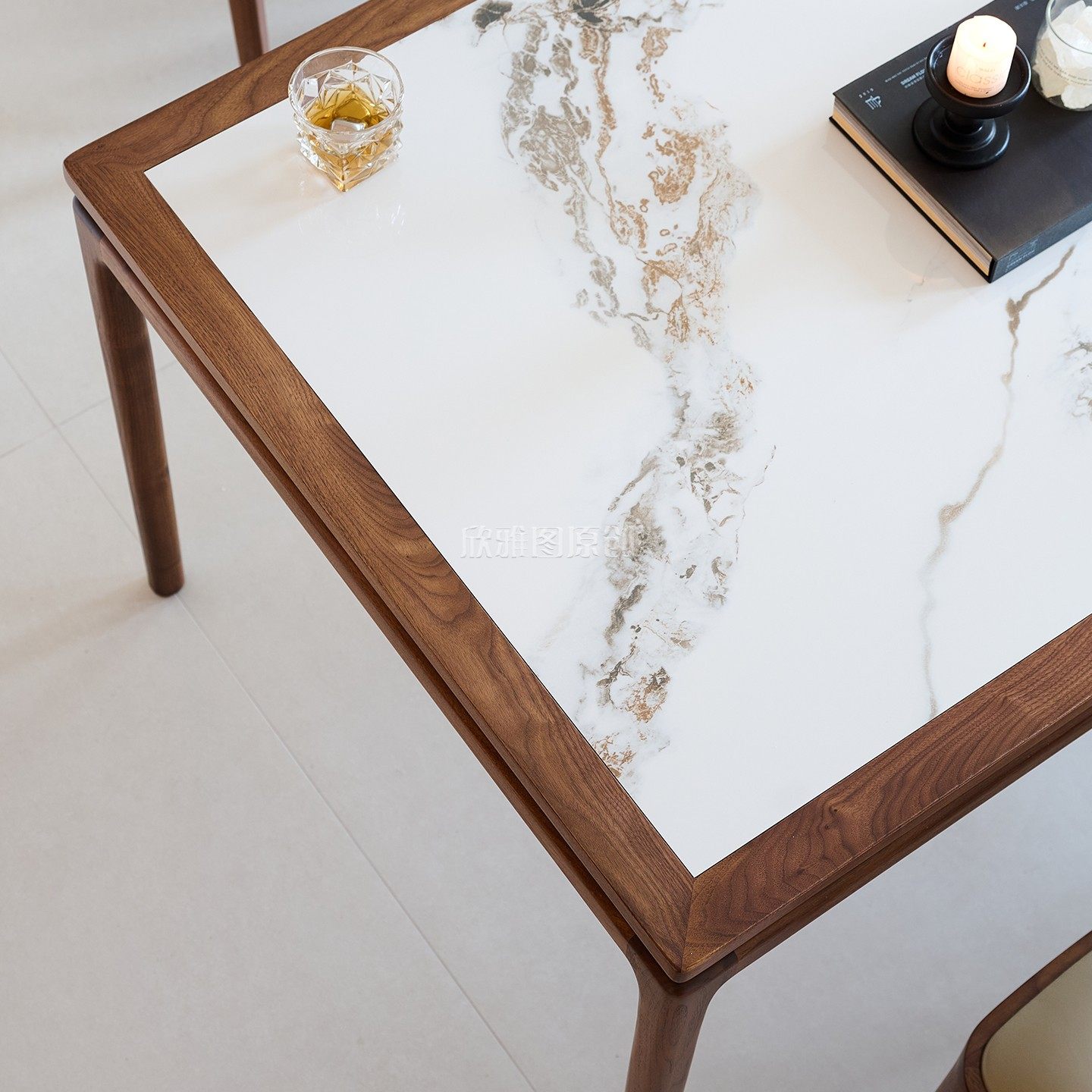 北美黑胡桃木餐桌2025新款家用高端实木岩板饭桌高级感餐桌椅组合,淘宝优惠券,粉丝福利购,淘宝优惠卷