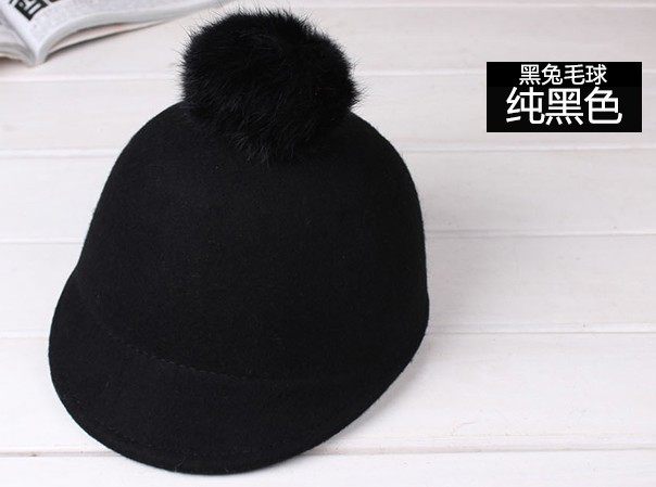 宝宝鸭舌帽儿童帽子男潮女童帽子秋冬款棒球帽兔毛球羊毛呢马术帽,淘宝优惠券,粉丝福利购,淘宝优惠卷